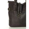 MARCO MAZZINI Tmavohnedá kožená shopper kabelka Vera pelle