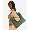 Modna torebka damska skórzany shopper bag - MARCO MAZZINI Portofino Max ciemny zielony
