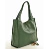 Modna torebka damska skórzany shopper bag - MARCO MAZZINI Portofino Max ciemny zielony