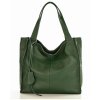 Modna torebka damska skórzany shopper bag - MARCO MAZZINI Portofino Max ciemny zielony