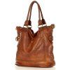 MARCO MAZZINI Camel kožená shopper kabelka Vera pelle