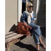 MARCO MAZZINI Camel kožená shopper kabelka Vera pelle