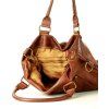MARCO MAZZINI Camel kožená shopper kabelka Vera pelle