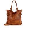 MARCO MAZZINI Camel kožená shopper kabelka Vera pelle