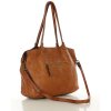 MARCO MAZZINI Torebka skórzana shopper bag ispirato dalla natura brąz camel
