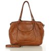 MARCO MAZZINI Torebka skórzana shopper bag ispirato dalla natura brąz camel