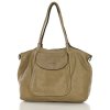MARCO MAZZINI Torebka skórzana shopper bag ispirato dalla natura beżowy taupe