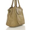 MARCO MAZZINI Torebka skórzana shopper bag ispirato dalla natura beżowy taupe