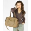 MARCO MAZZINI Torebka skórzana shopper bag ispirato dalla natura beżowy taupe