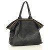 Duża torebka skórzana oversize style shopper bag - MARCO MAZZINI czarny