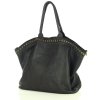 Duża torebka skórzana oversize style shopper bag - MARCO MAZZINI czarny