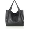MARCO MAZZINI Torebka miejski shopper bag skóra naturalna handmade czarny