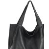 MARCO MAZZINI Torebka miejski shopper bag skóra naturalna handmade czarny
