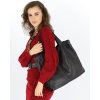 MARCO MAZZINI Torebka miejski shopper bag skóra naturalna handmade czarny