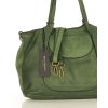 MARCO MAZZINI Torebka skórzana shopper bag ispirato dalla natura zieleń militare