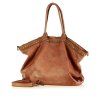 MARCO MAZZINI Camel Veľká kožená shopper taška