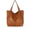 MARCO MAZZINI Camel kožená shopper kabelka handmade