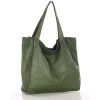 MARCO MAZZINI Torebka miejski shopper bag skóra naturalna handmade zielony
