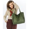 MARCO MAZZINI Torebka miejski shopper bag skóra naturalna handmade zielony