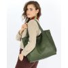 MARCO MAZZINI Torebka miejski shopper bag skóra naturalna handmade zielony