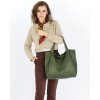 MARCO MAZZINI Torebka miejski shopper bag skóra naturalna handmade zielony