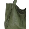 MARCO MAZZINI Torebka miejski shopper bag skóra naturalna handmade zielony