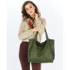MARCO MAZZINI Torebka miejski shopper bag skóra naturalna handmade zielony