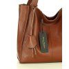 MARCO MAZZINI Hnedá kožená shopper kabelka Portofino Max