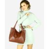 Modna torebka damska skórzany shopper bag - MARCO MAZZINI Portofino Max brąz