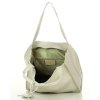 Modna torebka damska skórzany shopper bag - MARCO MAZZINI Portofino Max ivory beżowa