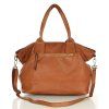 MARCO MAZZINI Camel kožená shopper taška