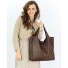 MARCO MAZZINI Torebka miejski shopper bag skóra naturalna handmade brąz