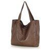 MARCO MAZZINI Hnedá kožená shopper kabelka handmade