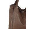 MARCO MAZZINI Hnedá kožená shopper kabelka handmade