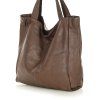 MARCO MAZZINI Hnedá kožená shopper kabelka handmade