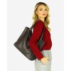 Modna torebka damska skórzany shopper bag - MARCO MAZZINI Portofino Max ciemny brąz caffe