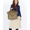 Torba damska pleciona shopper & shoulder leather bag - MARCO MAZZINI beż taupe