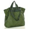 MARCO MAZZINI Zelená pletená shopper kabelka