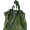 MARCO MAZZINI Zelená pletená shopper kabelka