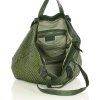 MARCO MAZZINI Zelená pletená shopper kabelka