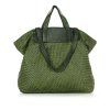 MARCO MAZZINI Zelená pletená shopper kabelka