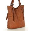 MARCO MAZZINI Camel priestranná shopper kabelka
