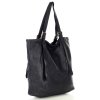 Torebka damska shopper z regulacją rączek skóra old pelle - MARCO MAZZINI czarny