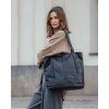 MARCO MAZZINI Čierna priestranná shopper kabelka