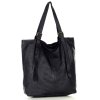 Torebka damska shopper z regulacją rączek skóra old pelle - MARCO MAZZINI czarny
