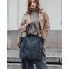 MARCO MAZZINI Čierna priestranná shopper kabelka