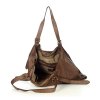 Torebka damska shopper z regulacją rączek skóra old pelle - MARCO MAZZINI brąz