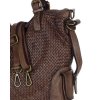 Miejska torebka z regulowanymi rączkami shopper pleciona skóra handmade - MARCO MAZZINI brąz
