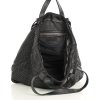 Torba damska pleciona shopper & shoulder leather bag - MARCO MAZZINI czarna