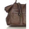 Torebka skórzana shopper bag - MARCO MAZZINI czekoladowy brąz